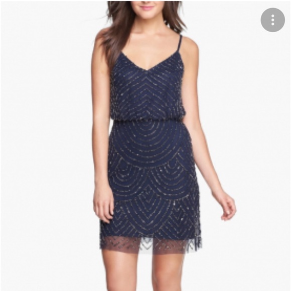 Adrianna papell purple sequins mini dress size 10 - Picture 2 of 10